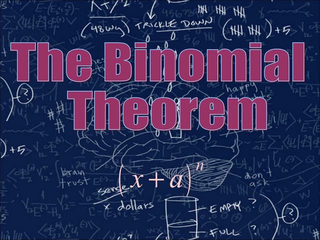 The binomial theorem class 11 maths