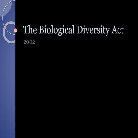 The biological diversity act