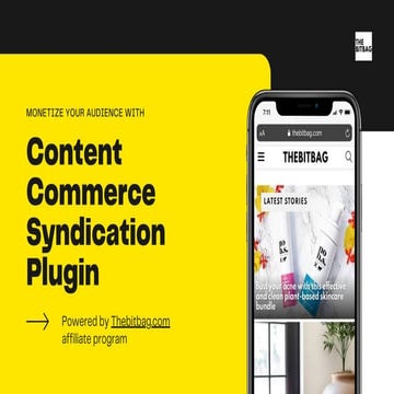 Thebitbag Affiliate Program - Content Commerce Syndication Plugin