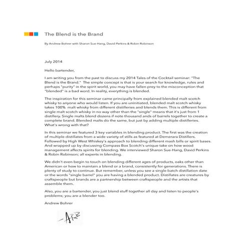 The blend is the brand