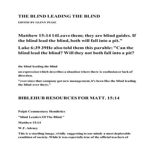 The blind leading the blind | DOCX