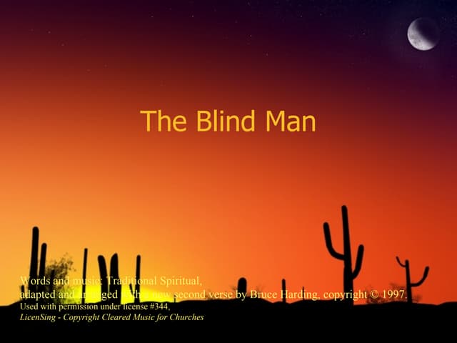 The blind man | PPT