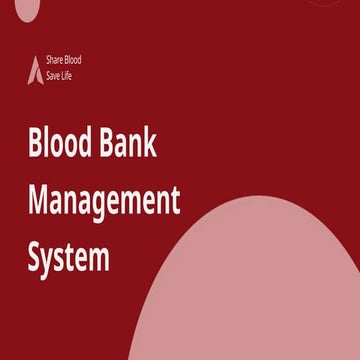 The Blood Bank Management System (BBMS) is an advanced software application d...