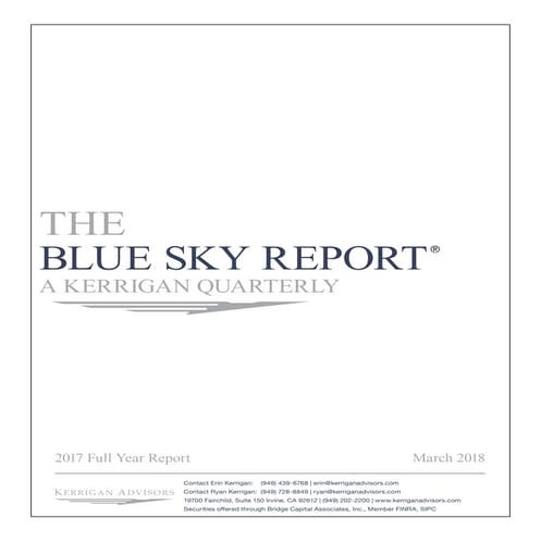 The Blue Sky Report® - A Kerrigan Quarterly – First Quarter 2019 ...