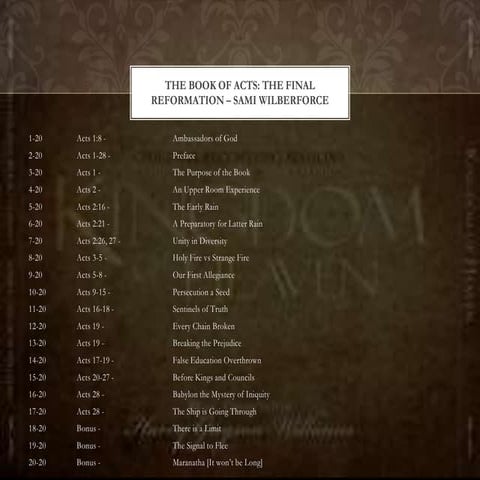 The Book of Acts - Type and Typology