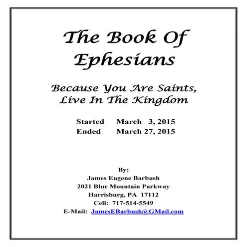 Ephesians Revisited | Paul's letter to the Churches surrounding Ephesus ...