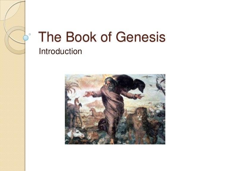 The book of genesis