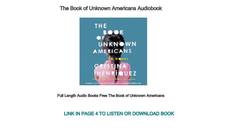 the book of unknown americans