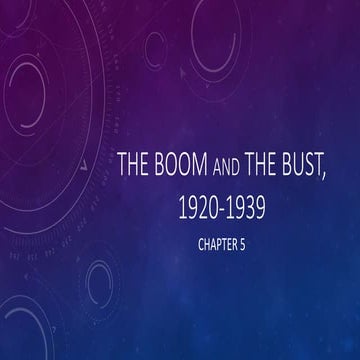 The Boom and the Bust