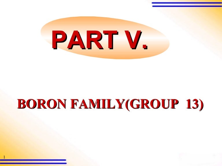 The boron family