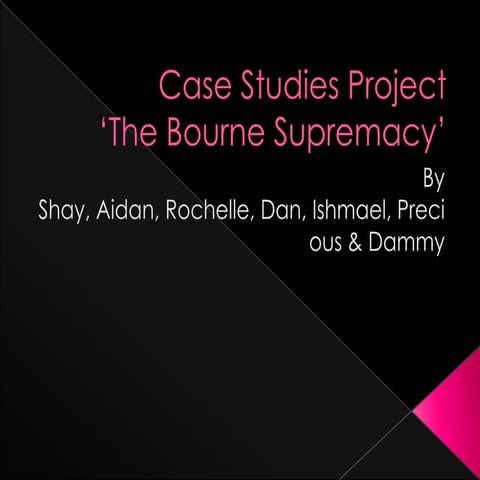 The bourne supremacy presentation