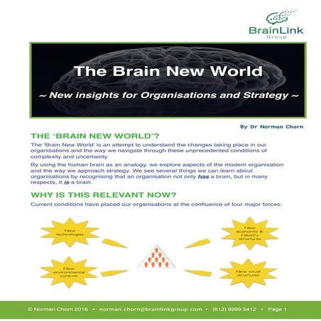 The brain new world - insights for organisations and strategy