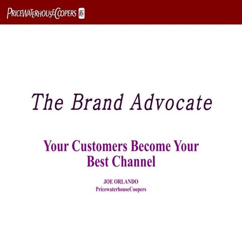 Creating Brand Advocates