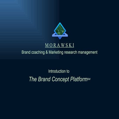 The Brand  Concept Platform - An introduction