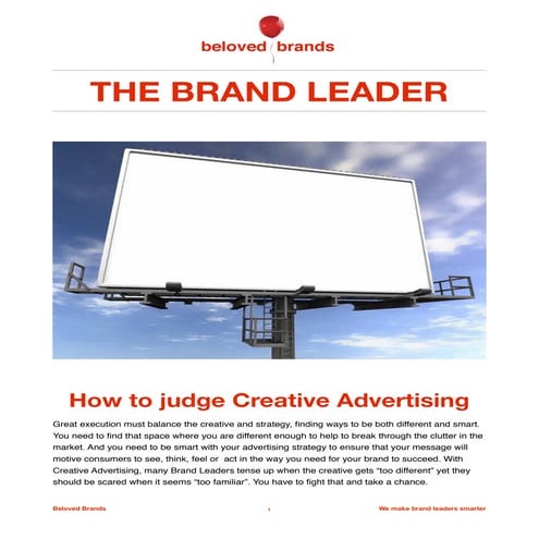 Judging Creative Advertising