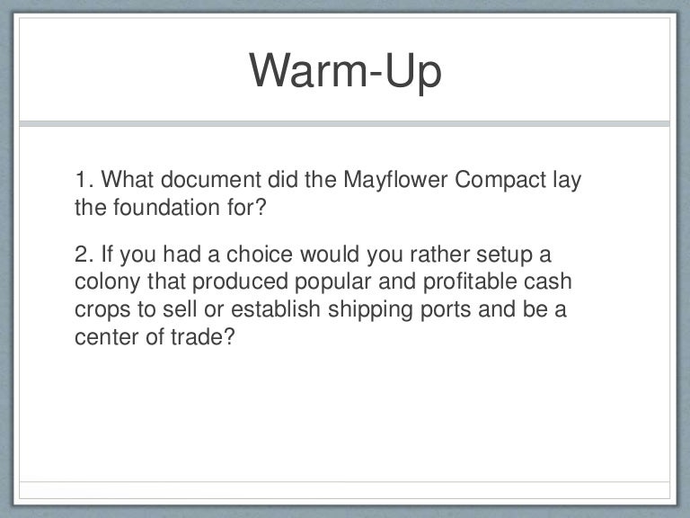 The breadbasket colonies