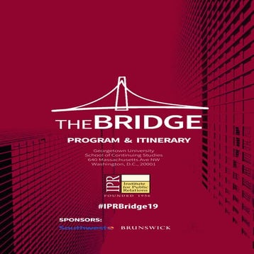 The 2019 Bridge Conference Brochure