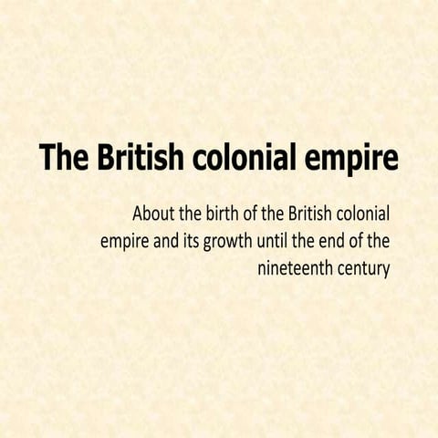 The British colonial Empire