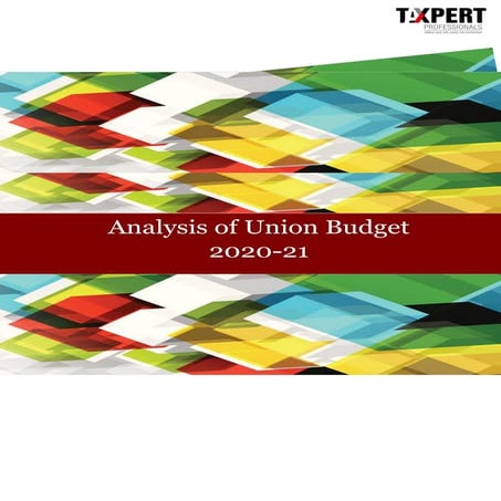 Analysis of Union Budget  2020-21