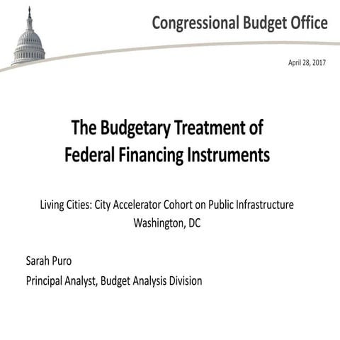The Budgetary Treatment of Federal Financing Instruments