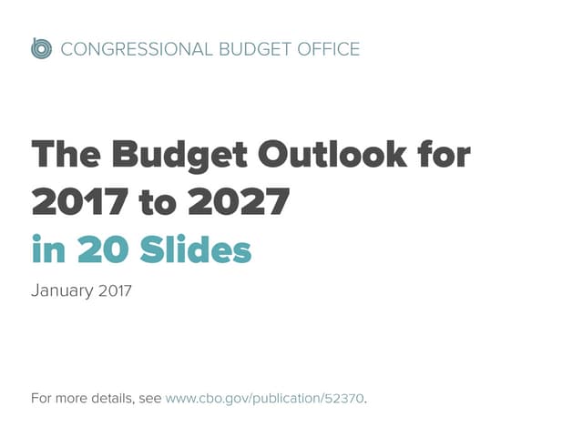 The Budget Outlook for 2017 to 2027...