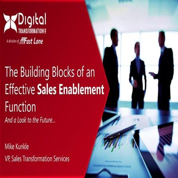 The Building Blocks of an Effective Sales Enablement Function