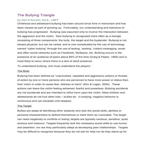The bullyingtriangle