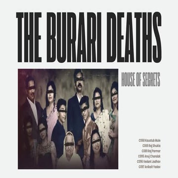 The Burari Deaths: A Psychological Case Study of Mass Suicide and Shared Delu...