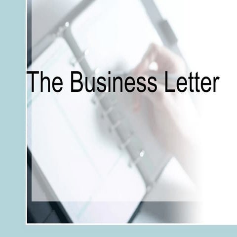 The business and informal letter - copy