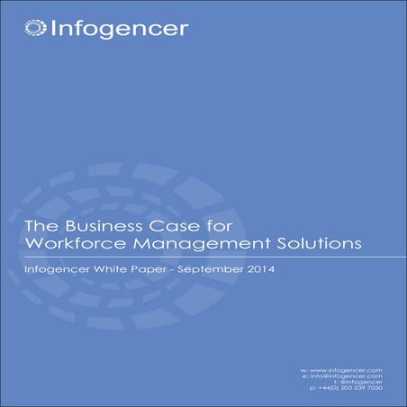 The Business Case for Workforce Management Solutions - White Paper