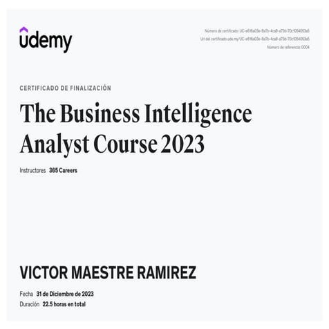 The Business Intelligence Analyst Course 2023 | PPT