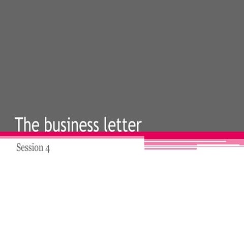 The business letter