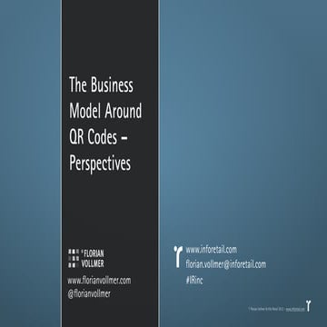The Business Model around QR Codes – Perspectives