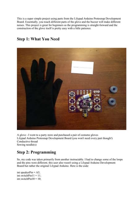 The buzzer glove