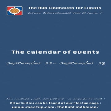 The calendar of events september 22 - 28 