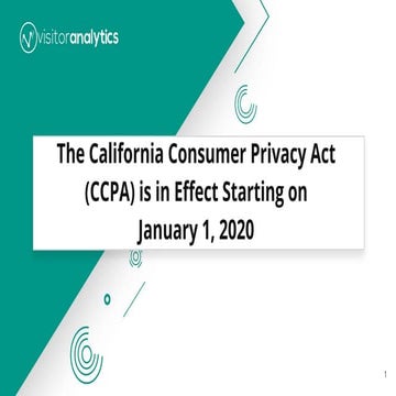 The california consumer privacy act (ccpa) is in effect starting on january 1...