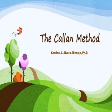 The Callan Method of Learning a Second/Foreign Language