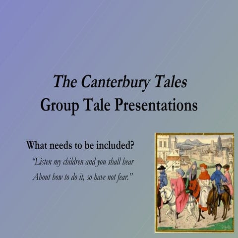 The canterbury tales the knights tale | PPSX