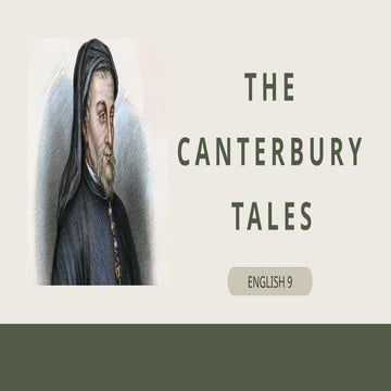 THE CANTERBURY TALES.powerpoint for grade 9 | PPTX