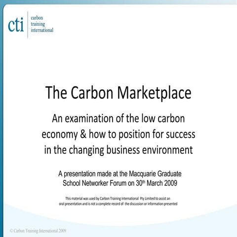 The Carbon Marketplace