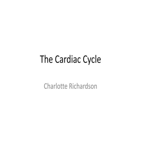 The cardiac cycle | PPTX