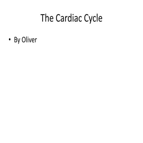 The cardiac cycle