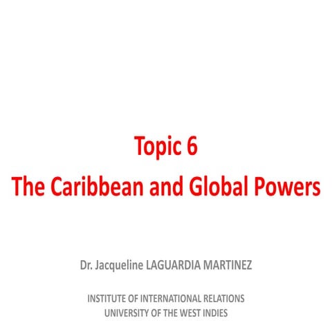 The Caribbean and China relations and opportunities