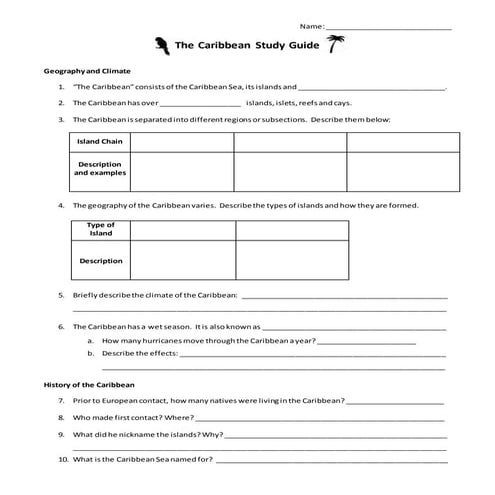 The caribbean study guide