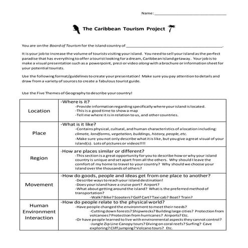 The caribbean tourism project