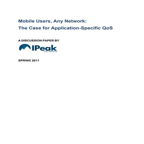 The case for application specific qos