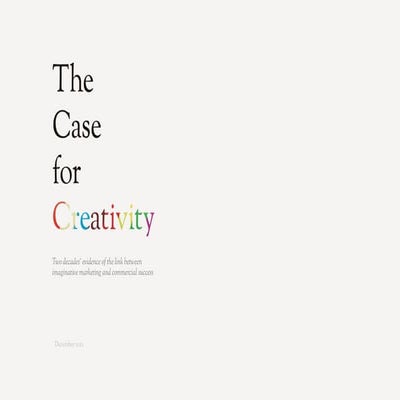 The Case for Creativity