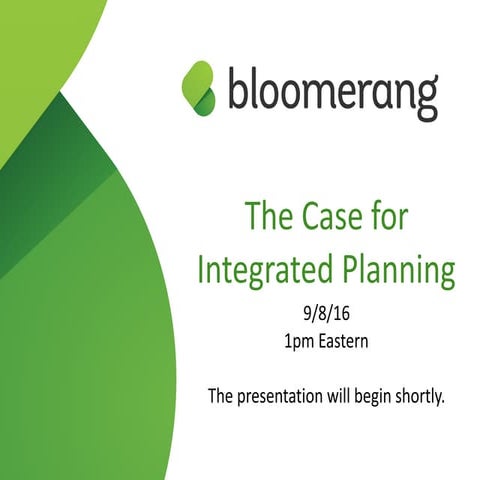 The Case for Integrated Planning
