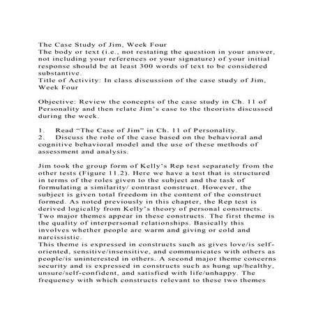 The Case Study of Jim, Week FourThe body or text (i.e., not rest.docx