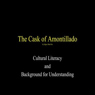 The cask of amontillado